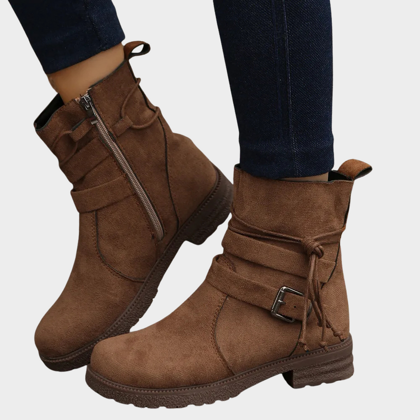 Delaney | Women's Low Heel Ankle Boots with Comfortable Casual Everyday Walking