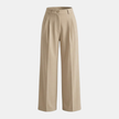 Women's high-waist wide-leg tailored trousers by FJØRNA, loose pull-on pants with a relaxed fit and clean design.