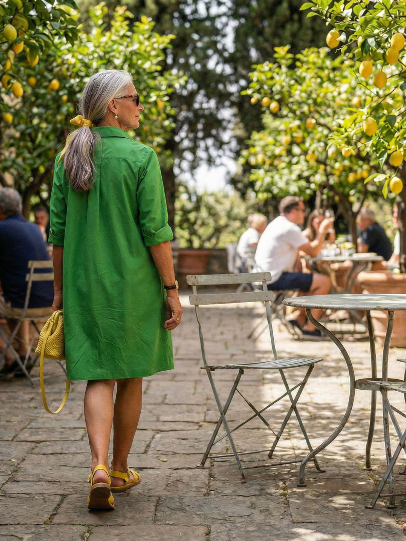 FJØRNA women's floral summer dress with pockets, casual style, short sleeves, and a flowy silhouette, perfect for warm weather.