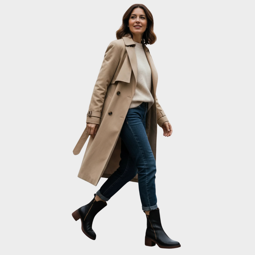 Gabriella | Women's Leather Ankle Heeled Boots with Comfortable Casual Everyday Walking