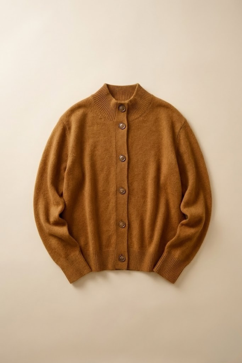 Ebba | Women's Knit Collared Button-Up Cardigan
