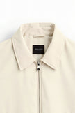 Padded Jacket Men Polo Collar Regular Fit Recycled Cotton Blend