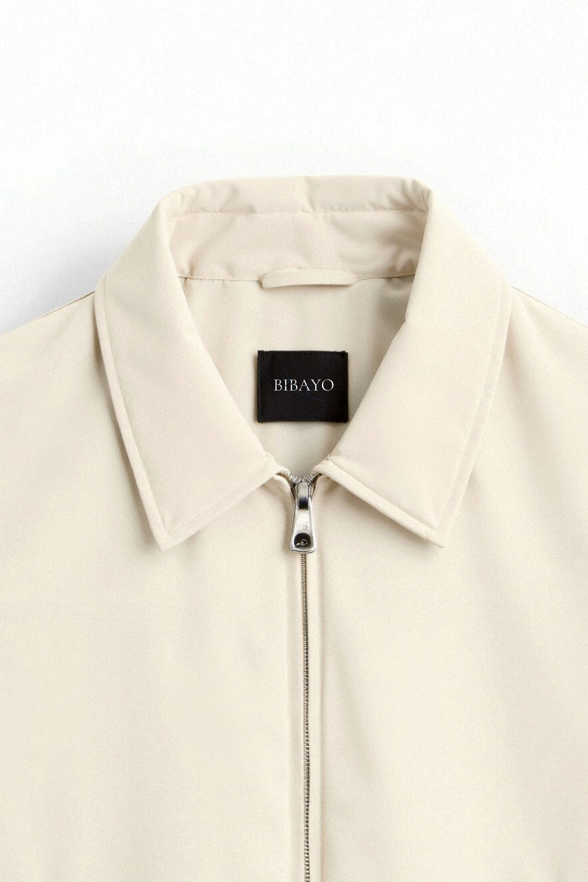 Padded Jacket Men Polo Collar Regular Fit Recycled Cotton Blend