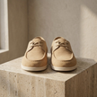 FJØRNA men's suede lace-up casual shoes with a sleek loafer design, featuring a soft suede upper and comfortable sole.
