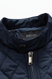 Wool Jacket Men Stand Collar Zip Long Sleeve Regular Fit Winter