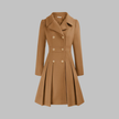 Double-Breasted Coat Women Long Sleeve Tailored Button Front