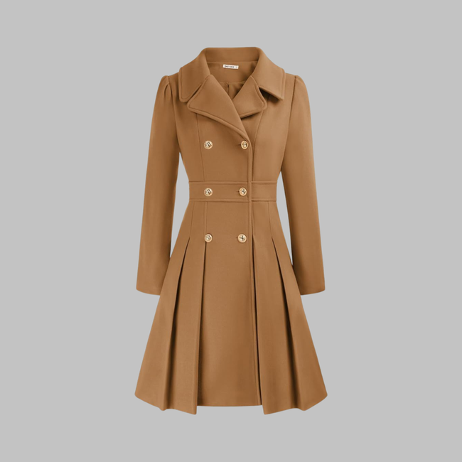 Ivy | Long Double-Breasted Coat for Women