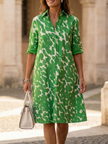 FJØRNA women's summer dress, lightweight and flowy wrap design, perfect for warm weather and casual occasions