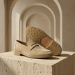 FJØRNA men's suede slip-on loafers with sleek design, featuring smooth suede material and comfortable low-profile sole.