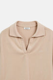 Pullover Polo Sweater Women Wool Blend Long Sleeve