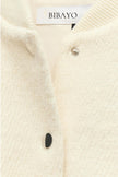 Bomber Jacket Women Wool Blend Short Recycled