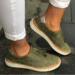 FJØRNA women's orthopedic slip-on shoes with breathable knit fabric, cushioned sole, and easy slip-on design for comfort and support.