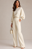 Two-Piece Set Women Long Sleeve Zip Ribbed Patchwork