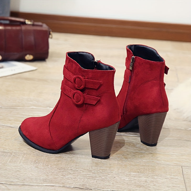 Amara | Women's Block Heel Ankle Style Boots with a Step