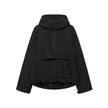 Anorak Jacket Women Hooded Half Zip Relaxed Fit Sport