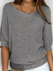 Knit Sweater Open Knit Relaxed Fit Lightweight Pullover Jumper | Judith