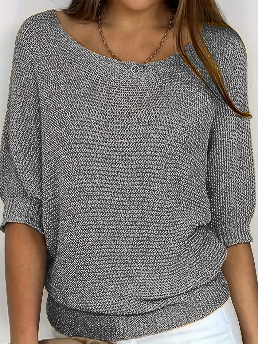 Knit Sweater Open Knit Relaxed Fit Lightweight Pullover Jumper | Judith