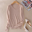 Knit Sweater Women V-Neck Long Sleeve Regular Fit