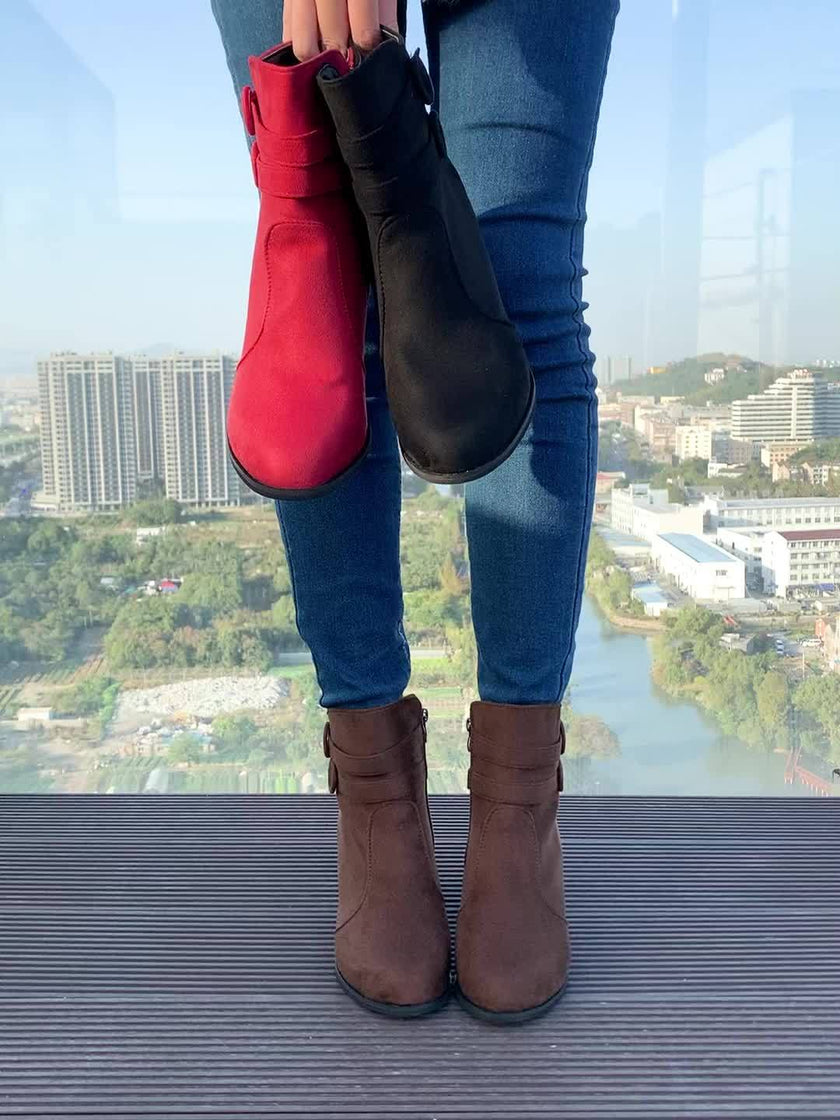 Amara | Women's Block Heel Ankle Style Boots with a Step