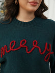 Helene | Women's Long Tacky Holiday Crew-Neck Knit Christmas Sweater