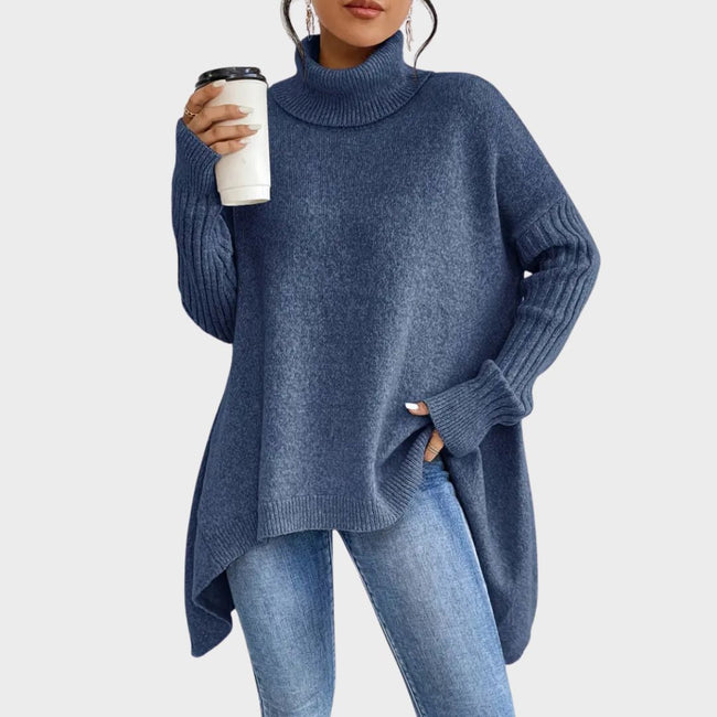 Hayden Kimberly | Women's Versatile Ribbed High Neck Sweater Pullover with Knit Long-Sleeve Cozy for Everyday