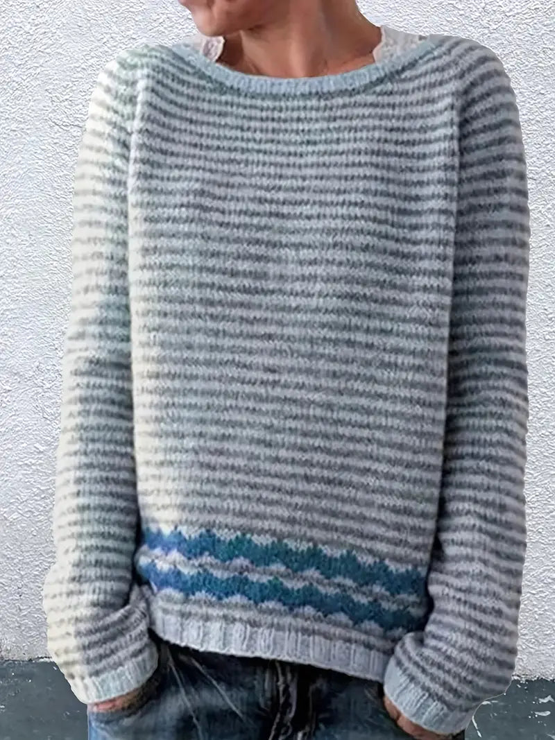 Women's | Women's Chic Knit Striped Sweater Pullover