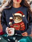 Ugly Christmas Sweater Tacky Novelty Graphic Crew Neck Knit Holiday Jumper | Roberta
