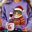 Ugly Christmas Sweater Tacky Novelty Graphic Crew Neck Knit Holiday Jumper | Roberta