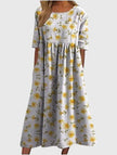 Djala | Women's Flowy Relaxed-Fit Dress with Delicate Embroidery