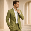 FJØRNA men's summer two-piece suit set featuring wedding pants, stylish and lightweight for warm weather occasions.