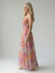 FJØRNA women's sleeveless summer maxi dress with wrap design, lightweight and flowy for warm weather wear.