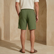 FJØRNA men's textured drawstring relaxed-fit casual summer shorts with side pockets and a soft, breathable fabric.