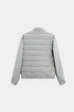 Padded Jacket Men Straight Collar Structured Regular Fit Cotton Blend