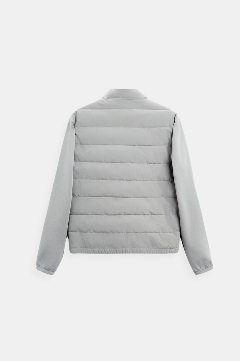 Padded Jacket Men Straight Collar Structured Regular Fit Cotton Blend