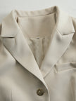 FJØRNA khaki belted waist two-piece trouser set for women, featuring stylish pants with a matching waist belt and tailored fit.