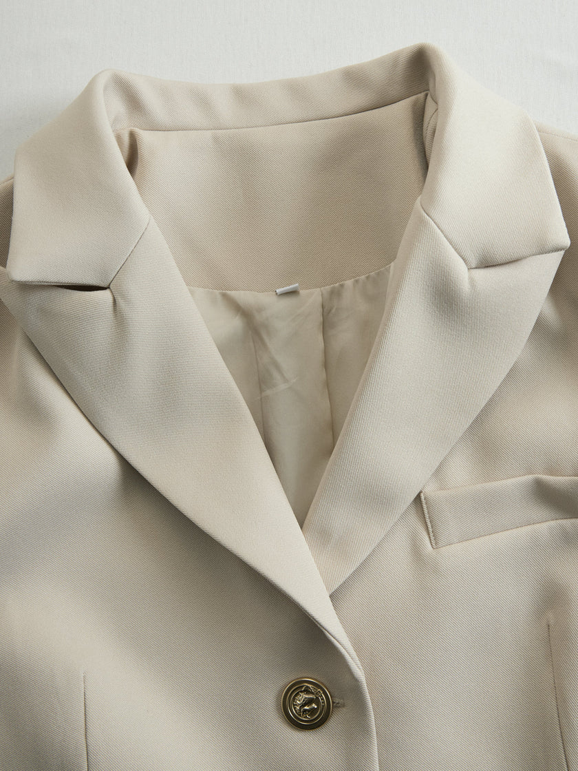 FJØRNA khaki belted waist two-piece trouser set for women, featuring stylish pants with a matching waist belt and tailored fit.