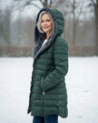 Danique | Women's Longline Hooded Fleece-Lined Winter Puffer Coat