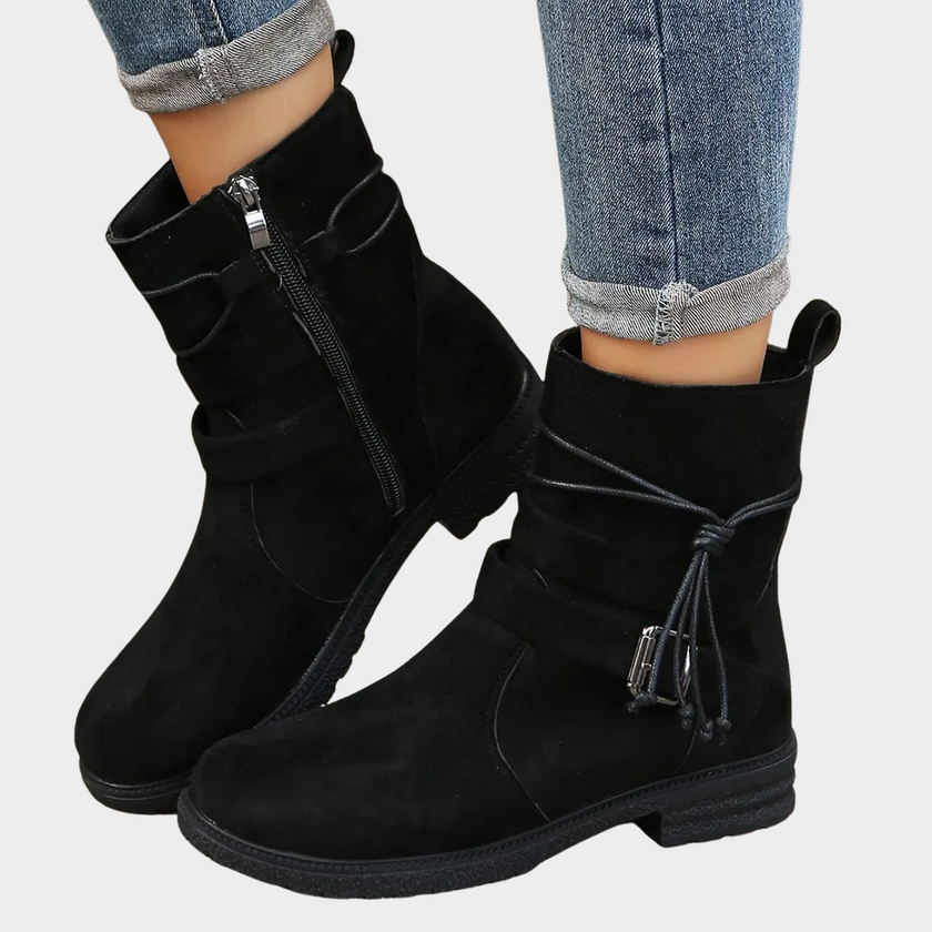 Delaney | Women's Low Heel Ankle Boots with Comfortable Casual Everyday Walking
