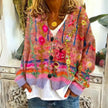 Maren | Women's Floral Print Button Cardigan Sweater with Cozy for Layering