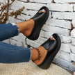 FJØRNA women's orthopedic slip-on wedge heel shoes in neutral color with supportive design and easy-to-wear style.