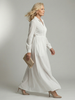 FJØRNA women's summer maxi dress with pockets, casual style, lightweight fabric, and sleeveless design for warm weather.