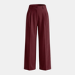 Women's high-waist wide-leg tailored trousers by FJØRNA, loose pull-on pants in soft fabric, styled for a modern, relaxed fit.