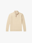 Cable Knit Sweater Men Crew Neck Ribbed Regular Fit