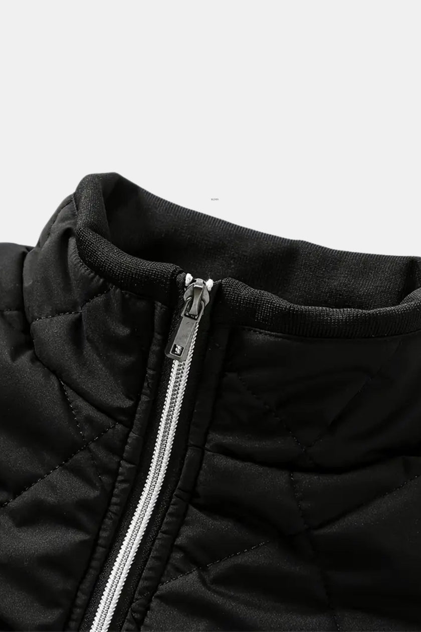 Puffer Jacket Men Padded Stand Collar Zip Regular Fit Winter