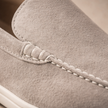 FJØRNA navy suede slip-on loafers for men, smart casual shoes with sleek design and comfortable fit.