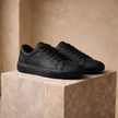 FJØRNA leather casual men's lace-up trainers shoes, stylish everyday footwear with a sleek design and durable leather upper.