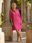 FJØRNA women's summer dress with pockets, flowy, lightweight, breathable fabric, perfect for warm weather and casual wear.