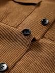 Field Jacket Men Slim Fit Lapel Collar Button Front All Season