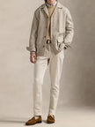 Wool-Look Jacket Men Lapel Collar Side Pockets Regular Fit Winter