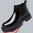 Chelsea Boots Black Slip On Elastic Panel Sturdy Sole Ankle Boots | Foster